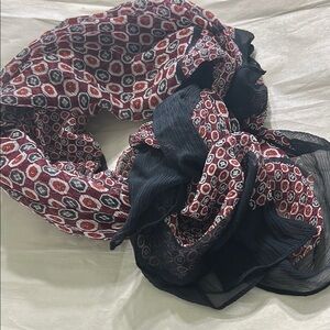 Luxurious J.Jill Wearever Collection Mixed print 100% Silk Scarf